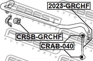 Febest CRSB-GRCHF - Bearing Bush, stabiliser onlydrive.pro