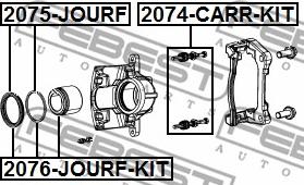 Febest 2076-JOURF-KIT - Repair Kit, brake caliper onlydrive.pro