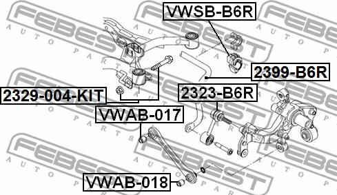 Febest 2329-004-KIT - Riteņu sagāzuma regulēšanas skrūve onlydrive.pro