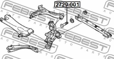 Febest 2729-001 - Болт регулировки развала колёс onlydrive.pro