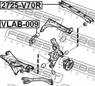 Febest VLAB-009 - Сайлентблок, рычаг подвески колеса onlydrive.pro