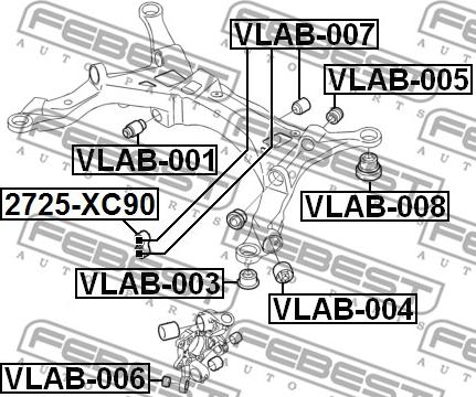 Febest VLAB-007 - Kinnitus,sillatala onlydrive.pro