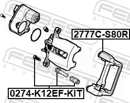 Febest 2777C-S80R - Brake Caliper Bracket Set onlydrive.pro