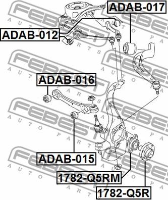 Febest ADAB-015 - Piekare, Šķērssvira onlydrive.pro