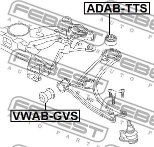 Febest ADAB-TTS - Bush of Control / Trailing Arm onlydrive.pro