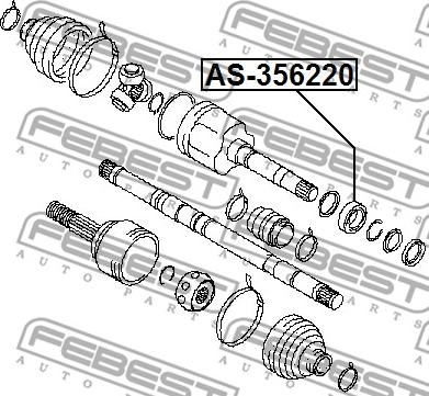 Febest AS-356220 - Laager,veovõll onlydrive.pro