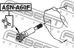 Febest ASN-A60F - Flexible disc, propshaft joint onlydrive.pro