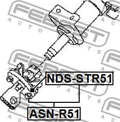 Febest ASN-R51 - Juhtvõll onlydrive.pro