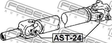 Febest AST-24 - Flexible disc, propshaft joint onlydrive.pro