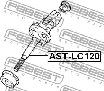 Febest AST-LC120 - Steering Shaft onlydrive.pro