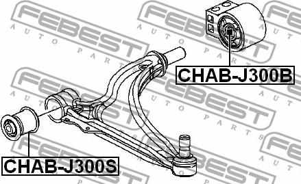 Febest CHAB-J300S - Bush of Control / Trailing Arm onlydrive.pro