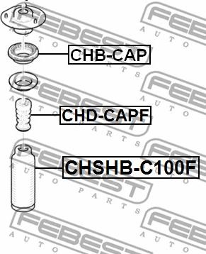 Febest CHB-CAP - Rolling Bearing, suspension strut support mounting onlydrive.pro