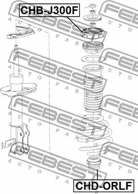 Febest CHD-ORLF - Rubber Buffer, suspension onlydrive.pro