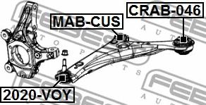 Febest CRAB-046 - Bush of Control / Trailing Arm onlydrive.pro