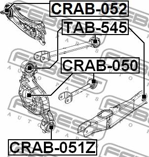 Febest CRAB-051Z - Bush of Control / Trailing Arm onlydrive.pro