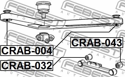 Febest CRAB-004 - Bush of Control / Trailing Arm onlydrive.pro