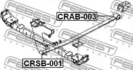 Febest CRAB-003 - Bush, leaf spring onlydrive.pro