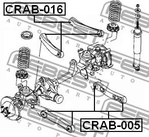 Febest CRAB-016 - Bush of Control / Trailing Arm onlydrive.pro