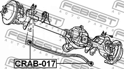 Febest CRAB-017 - Сайлентблок, рычаг подвески колеса onlydrive.pro