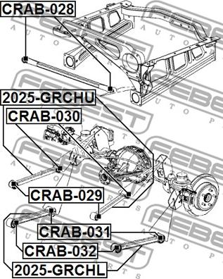 Febest CRAB-030 - Bush of Control / Trailing Arm onlydrive.pro