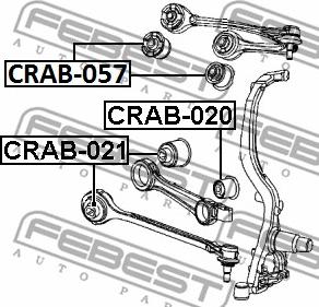 Febest CRAB-021 - Bush of Control / Trailing Arm onlydrive.pro
