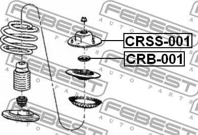 Febest CRB-001 - Rolling Bearing, suspension strut support mounting onlydrive.pro