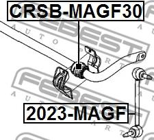 Febest CRSB-MAGF30 - Bearing Bush, stabiliser onlydrive.pro