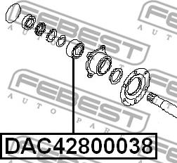 Febest DAC42800038 - Wheel Bearing onlydrive.pro