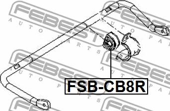 Febest FSB-CB8R - Bearing Bush, stabiliser onlydrive.pro