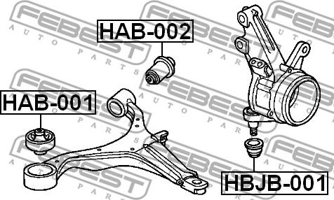 Febest HAB-001 - Puks onlydrive.pro