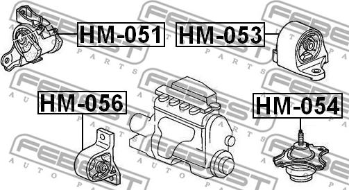 Febest HM-056 - Paigutus,Mootor onlydrive.pro