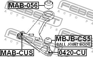 Febest MAB-CUS - Bush of Control / Trailing Arm onlydrive.pro