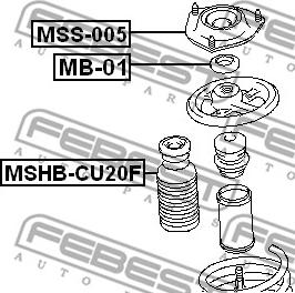 Febest MB-01 - Rolling Bearing, suspension strut support mounting onlydrive.pro