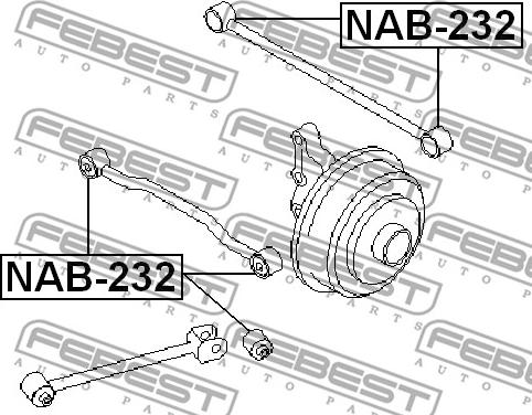 Febest NAB-232 - Bush of Control / Trailing Arm onlydrive.pro