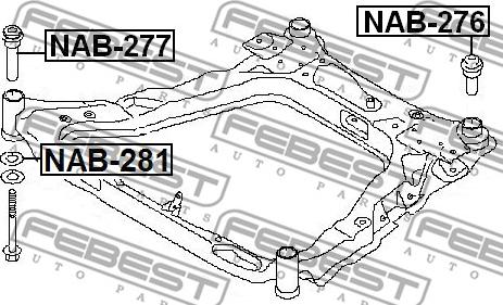 Febest NAB-281 - Piekare, Tilta sija onlydrive.pro