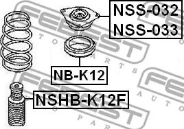 Febest NSS-032 - Top Strut Mounting onlydrive.pro