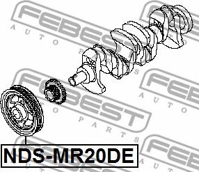 Febest NDS-MR20DE - Belt Pulley, crankshaft onlydrive.pro