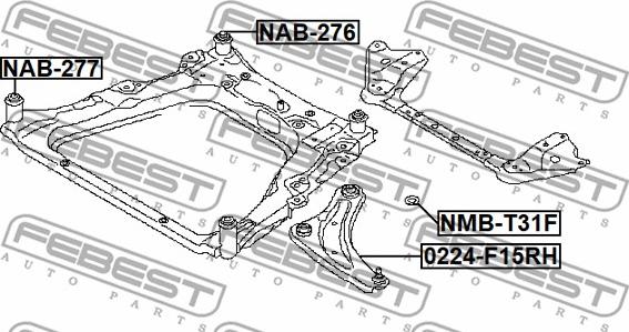 Febest NMB-T31F - Stebulės laikiklio įvorė onlydrive.pro