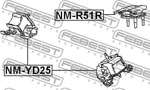 Febest NM-R51R - Paigutus,Mootor onlydrive.pro