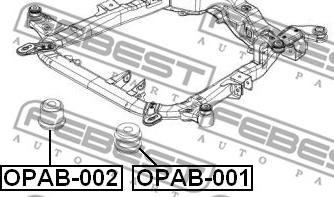 Febest OPAB-001 - Montavimas, atraminis rėmas / variklio laikiklis onlydrive.pro