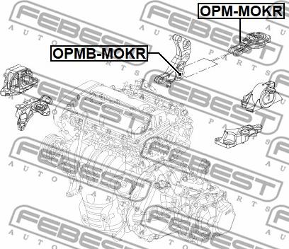 Febest OPM-MOKR - Holder, engine mounting onlydrive.pro