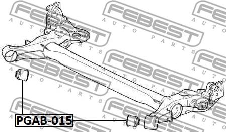 Febest PGAB-015 - Mounting, axle beam onlydrive.pro