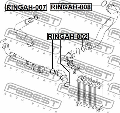 Febest RINGAH-007 - Tarpiklis, turbinos oro žarna onlydrive.pro