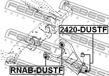 Febest RNAB-DUSTF - Bush of Control / Trailing Arm onlydrive.pro