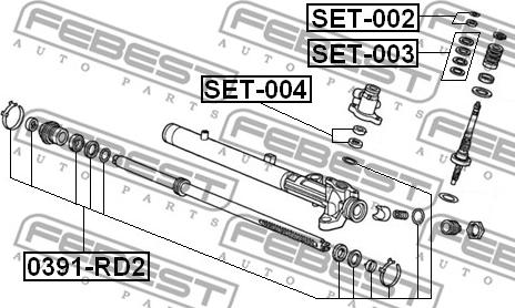 Febest SET-002 - Repair Kit, inner tie rod onlydrive.pro