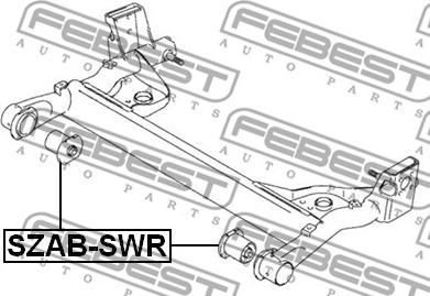 Febest SZAB-SWR - Mounting, axle beam onlydrive.pro