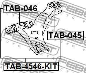 Febest TAB-045 - Bush of Control / Trailing Arm onlydrive.pro