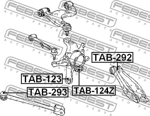 Febest TAB-124Z - Bush of Control / Trailing Arm onlydrive.pro