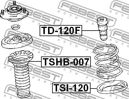 Febest TSI-120 - Spring Cap onlydrive.pro