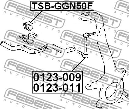 Febest TSB-GGN50F - Bearing Bush, stabiliser onlydrive.pro